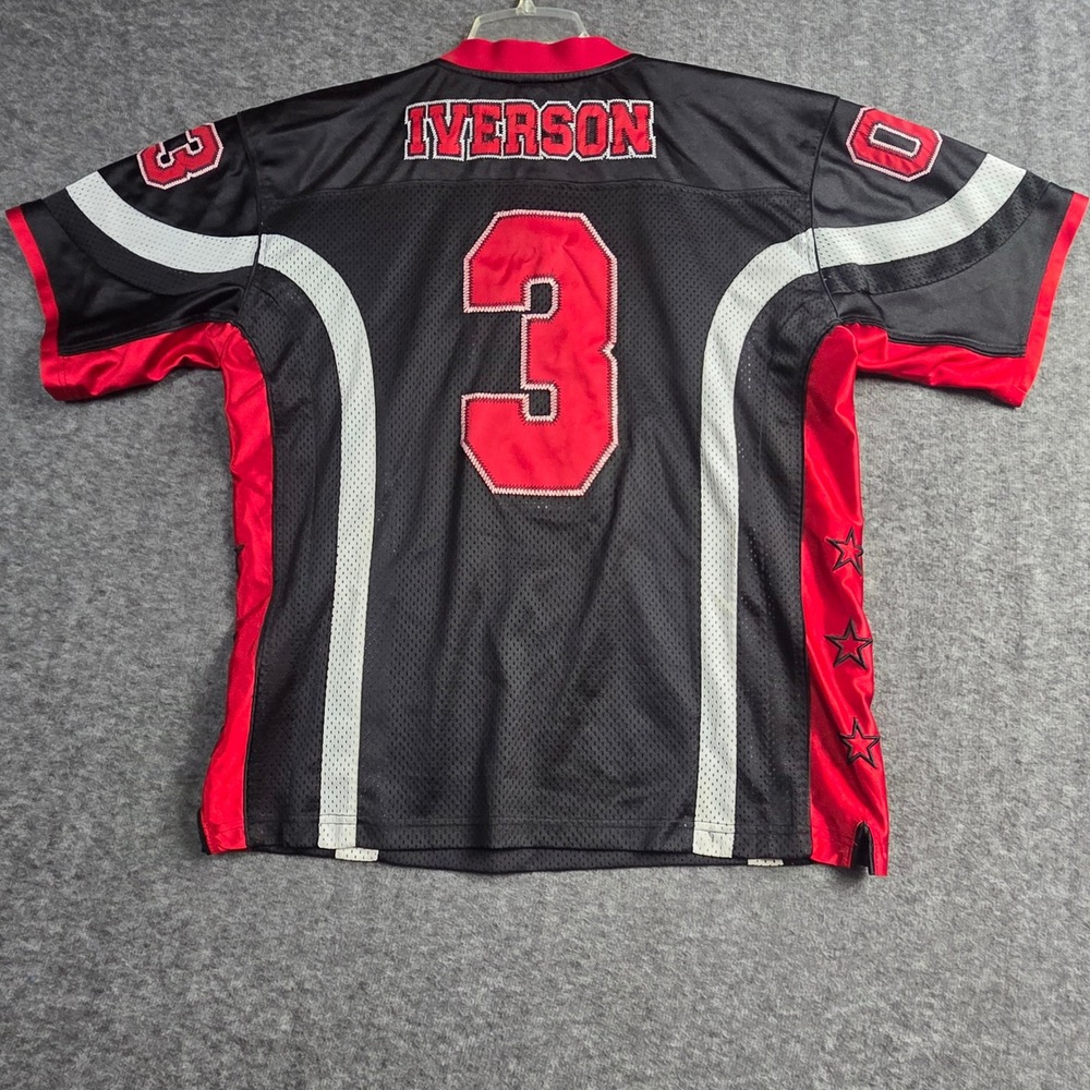 Vintage Allen Iverson I3 Reebok Jersey Boys XL Black Red Football Limited Sewn